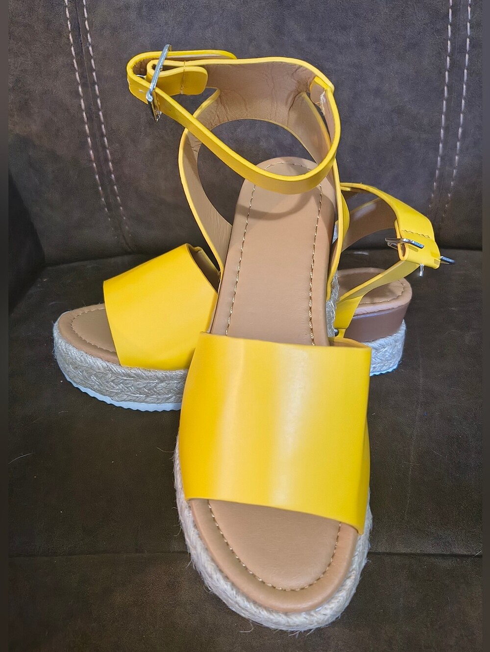 Women’s Yellow Espadrille Platform Sandal